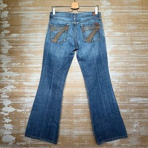 7 For All Mankind Dojo Jeans Medium Wash Rodeo Western Womens 28